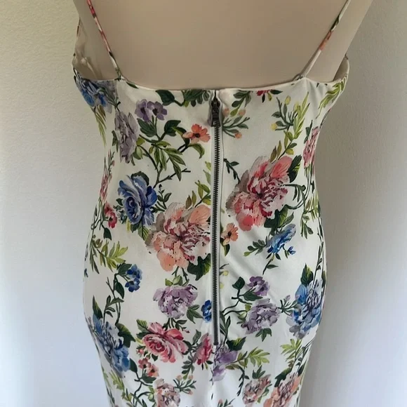 NWT Alice + Olivia Harmony Gardenia Floral Maxi Slip Dress Size 8 - Picture 6 of 9